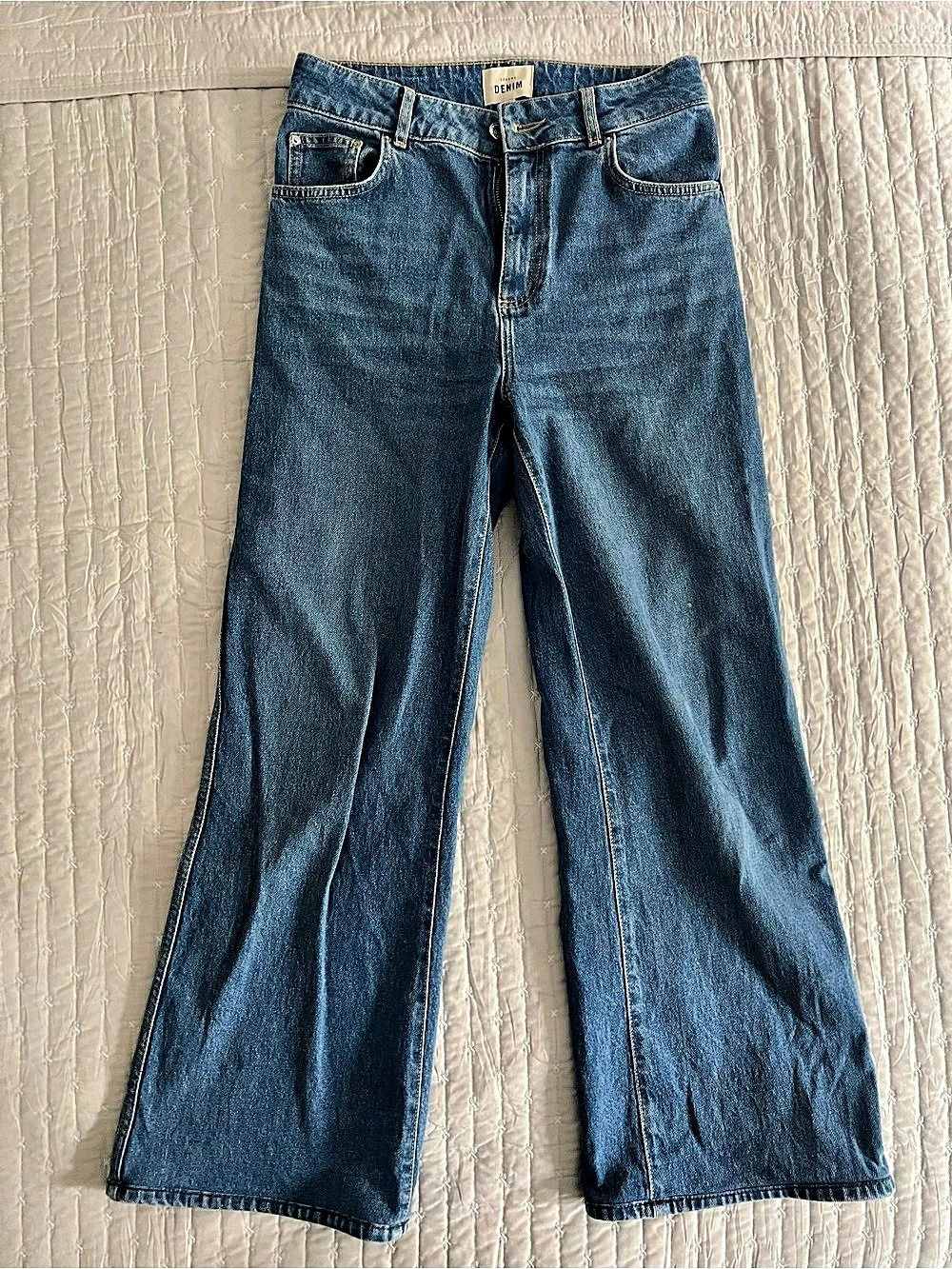 Sézane Denim Wide Leg Jeans in Blue Waist 40 Like New